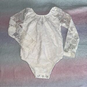 Elegant Lace Long Sleeve Kids One Piece
